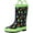 Black Monsters, variant on NORTY Boys Girls Toddler Little Big Kids Lug Sole Mid-Calf Waterproof Rubber Rain Boot