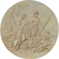 thumbnail image 3 of Hablot Knight Browne 20x20 Black Modern Framed Museum Art Print Titled - Designs for a Series of Plates Illustrating Venus and Adonis Pl1, 3 of 5