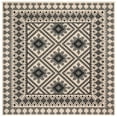 thumbnail image 1 of Safavieh Veranda Collection VER099 Boho Indoor/ Outdoor Non-Shedding Stain Resistant Patio Backyard Area Rug, 6'7" x 6'7" Square, Ivory / Slate, 1 of 4