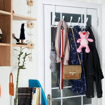 Over The Door Hook Hanger Triple Hooks For Hanging White Towel Rack Coat Clothes Towels Back Of Bathroom Canada Door Hook Hanger Triple Hooks, Over The Door Coat Hook Rack