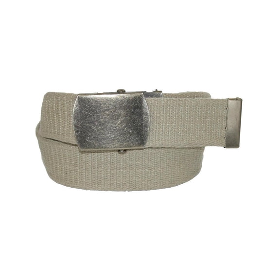 CTM Cotton 1.5 Inch Belt with Vintage Clamp Slide Buckle (Women)