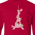thumbnail image 4 of Inktastic Eiffel Tower in Paris with Flowers and Pink Banner Long Sleeve Youth T-Shirt, 4 of 5
