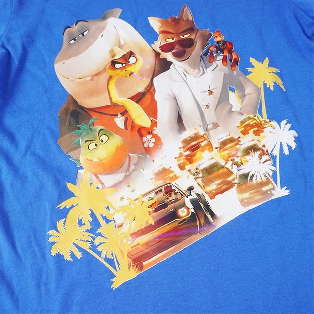 Camiseta de manga corta con estampado de dibujos animados de The Bad Guys para niños, Tops de cuello redondo de verano para niños, ropa ShuxiuWang 9024715453815