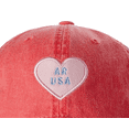 thumbnail image 3 of Custom State Heart Vintage Baseball Caps, Women's USA Washed Hats With Personalized State Design, 3 of 7