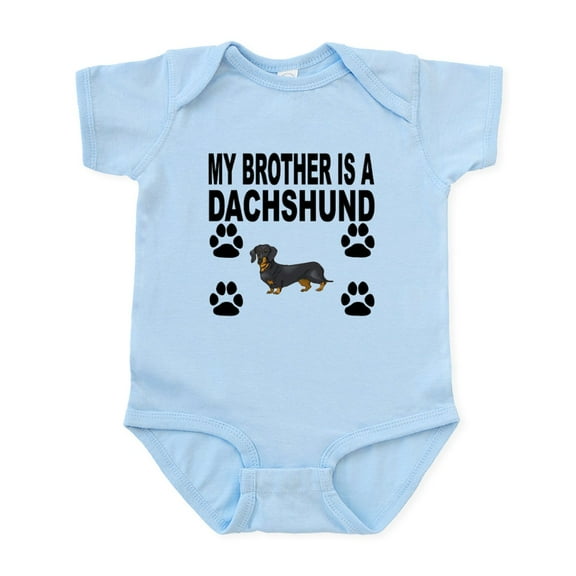 CafePress - My Brother Is A Dachshund Body Suit - Baby Light Bodysuit, Size Newborn - 24 Months