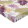 thumbnail image 4 of Ambesonne Tropical Fitted Sheet, Modern Palm Tree Leaves, Twin Size, Khaki Plum and Peach, 4 of 5