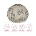 thumbnail image 5 of Kdxio Sketch Squirrels Linen Print Shower Cap for Women,Elastic and Reusable,Double Waterproof Layers Bathing Hat, 5 of 6