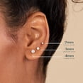 thumbnail image 5 of SUETOR White Gold Plated CZ Stud Earring Single, 3mm Flat Back Cartilage Earring, Hypoallergenic Small Screw Back Jewelry Gift, 5 of 5