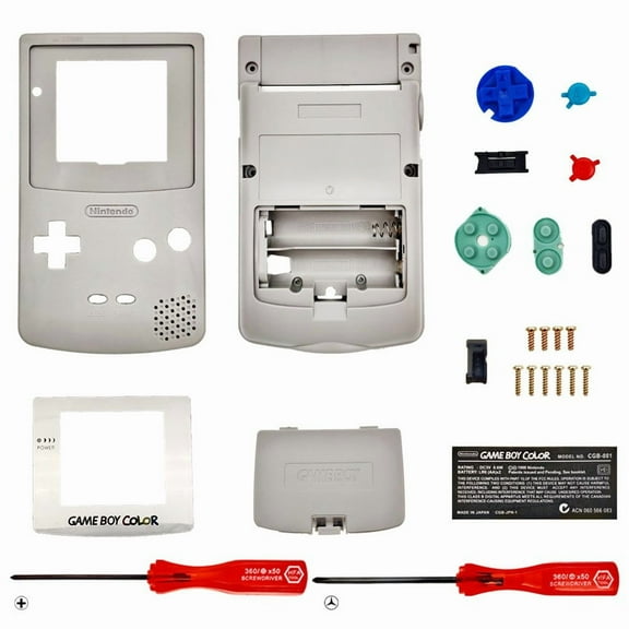 Replacement Housing for Nintendo Game Boy Color GBC Shell Silver