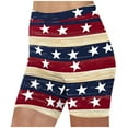 thumbnail image 2 of Wiyuqeen Women's Independence Day Biker Shorts High Waist Workout Shorts Stretchy 4th of July Shorts Funny Stars Striped Graphic Shorts, 2 of 5