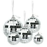 36pcs Disco Mirror Ball Reflective Disco Ball Silver Disco Ball Party Hanging Decor