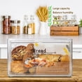 thumbnail image 5 of 2PCS Large Bread Box for Countertop, Stackable Double Layer Storage Container, Clear Boxes for Kitchen Counter, Bread Keeper for Homemade Bread, Bagel, Muffins, Rolls, 5 of 6