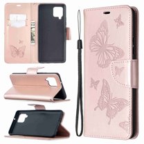 Dteck Case For Samsung Galaxy A42 5G Premium PU Leather Flip Wallet Case Embossed Full Body Protection Flip Stand Card Holder Magnetic Cover , pink