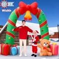 thumbnail image 2 of Decoraciones navideñas inflables para exteriores, arco con forma de bastón de caramelo de 3 m, 2 of 6