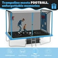 thumbnail image 3 of 8X12FT Rectangular Trampoline with Enclosure Net, SEGMART Big Outdoor Rectangle Trampoline with Basketball Hoop, Large Square Trampoline 1322LBS Weight Capacity with Storage Bag for Kids, Adults, 3 of 9
