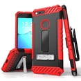 thumbnail image 1 of RED BEYOND CELL TRI-SHIELD RUGGED CASE COVER with KICKSTAND + BELT CLIP HOLSTER + LANYARD STRAP + CREDIT CARD POCKET FOR GOOGLE PIXEL XL 5.5", 1 of 9