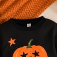 thumbnail image 4 of Gaexia Girls Halloween Outfits Set, Long Sleeve Pumpkin Print Sweatshirt Mesh Tutu Skirt Toddler Outfit, 4 of 5