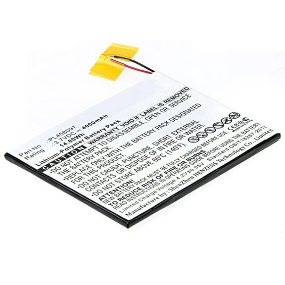 Batteries N Accessories BNA-WB-P5169 Tablets Battery - Li-Pol, 3.7V, 4000 mAh, Ultra High Capacity Battery - Replacement for KURIO PL458097 Battery