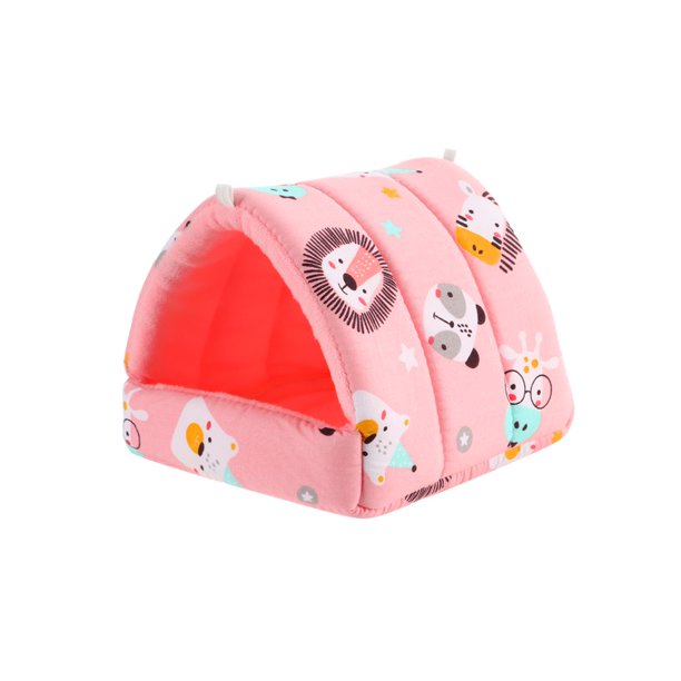 NADA1 Lindo Cama para dormir de animales pequeños Vistoso Nido de conejillo de indias Casa de hámster Invierno Ardilla conejo Cómodo Suave Mini jaula Estera tibia