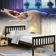 thumbnail image 3 of Giantex Cadre de Lit en Bois, Base de Matelas avec Tête et Pied de Lit, Aucun Sommier Requis, Format Simple, 3 of 8