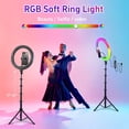 thumbnail image 6 of 12 Inch RGB LED Ring Light with 1.6M Tripod & Phone Clip, Adjustable Color & Dimmable Brightness for Vlogging, TikTok, Content Creation - Compatible with Smartphones & Cameras, 6 of 9
