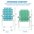 Foldable Lightweight Patio Lawn Chairs Set Of 2, Webbed Outdoor Beach Camping Chair For Yard