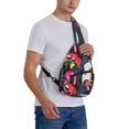 thumbnail image 7 of Sling Bag for Men, Colorful Toucan Cockatoo Parrot Fanny Pack Crossbody Bags Shoulder Chest Bag, Small Gym Bag Anti Theft Crossbody Backpack Daypack for Travel Sports Running Hiking, 7 of 7
