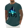 thumbnail image 2 of Ankishi Mens Animal T Shirts Forest Crew Neck Summer Printed T Shirts Casual Basic Tops Short Sleeve Daily Wear, 2 of 8
