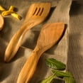 thumbnail image 2 of Berard French Olive Wood 12-1/2-Inch Handcrafted Slotted Wood Spatula, Terra Collection, 2 of 2