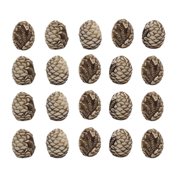 20pcs Mini Huevos de Dinosaurio Al Aire Libre Patio de Patio de Resina Decorativa Piedras Decorativas