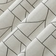 thumbnail image 3 of Archaeo Jigsaw Embroidery Linen Blend Curtain, 50"W X 108"L, Gray/Linen, 3 of 7