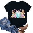 thumbnail image 3 of Blusas de Manga Corta para las Mujeres Divertida Impresión Cuello Redondo Camiseta Vintage, Blusas de Primavera para las Mujeres, 3 of 4