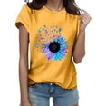 thumbnail image 1 of T-shirt Blouse Ample Basiques sous-Chemise Décontractée Hauts Imprimés Manches Femmes Manches Longues Course Lettre Femmes Col Rond Paquet de Col Roulé Haut pour Femmes Court Blouse pour Femme, 1 of 5