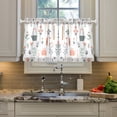 thumbnail image 2 of Yayeee Kitchen Curtains Tier Pair Light Filtering 27"x36" Rod Pocket Short Cafe Window Panel, Garden Pattern, 2 of 7