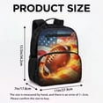 thumbnail image 7 of Jeiento Rugby Preschool Backpack for Toddler, American Flag 13.5 Inch Kids School Backpack for Boys 2-5, Lightweight Bookbag with 2 Front Zipper Pockets, 7 of 7