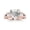 Rose Gold, variant on Houston Diamond District 1.3 CTW Designer Twisting Eternity Channel Set Four Prong Diamond Engagement Ring w/ 0.7 Ct Heart Cut (I Color SI1 Clarity Center) Platinum Size-5.0