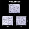 thumbnail image 4 of HLONK 3 Pieces Silicone Earring Moulds Keychain Epoxy Pendant Ear Studs Resin Molds for DIY Crafts Jewelry Casting Making, 4 of 7