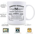 thumbnail image 7 of 56th Birthday Gifts for Women Men - 11 oz Coffee Mug - 56 Year Old Present Ideas for Mom, Dad, Wife, Husband, Son, Daughter, Friend, Colleague, Coworker (56th Birthday Gift), 7 of 7