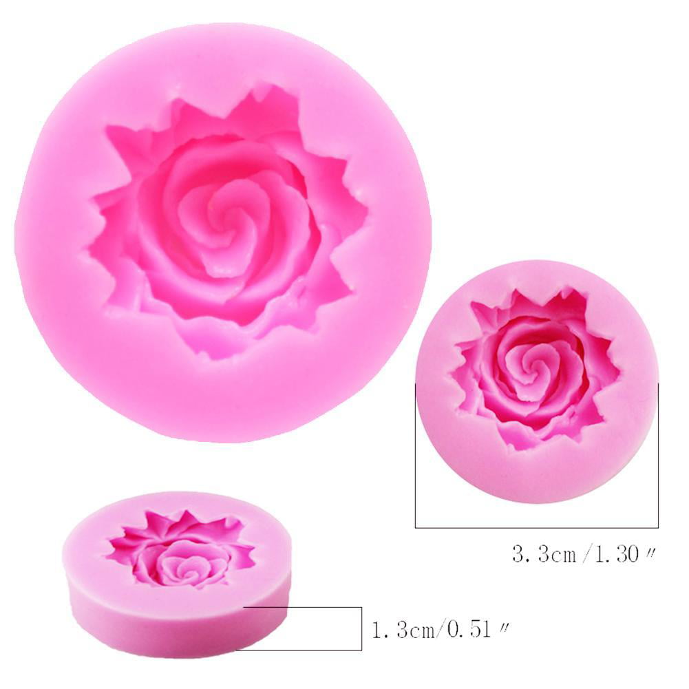 3D rose flower silicone fondant mold cake decor chocolate sugarcraft baking BE 