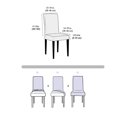 thumbnail image 2 of Chair Slipcovers Set of 4 Stretch Chair Covers Modern Chair Cover Elastic Removable Washable Fitted Slipcover for Dining Chairs Rocking Chair Cover Wedding Office Banquets Parties Decor, 2 of 5
