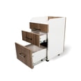 thumbnail image 2 of Milan Pedicure Trolley Pedi Rolling Cart Nail Salon Spa Storage Drawer, Ash Wood, 2 of 7