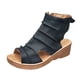 thumbnail image 2 of Moda mujer sólido verano señoras cómodas sandalias talón pendiente Casual playa zapatos Wmkox8yii  sa997, 2 of 6