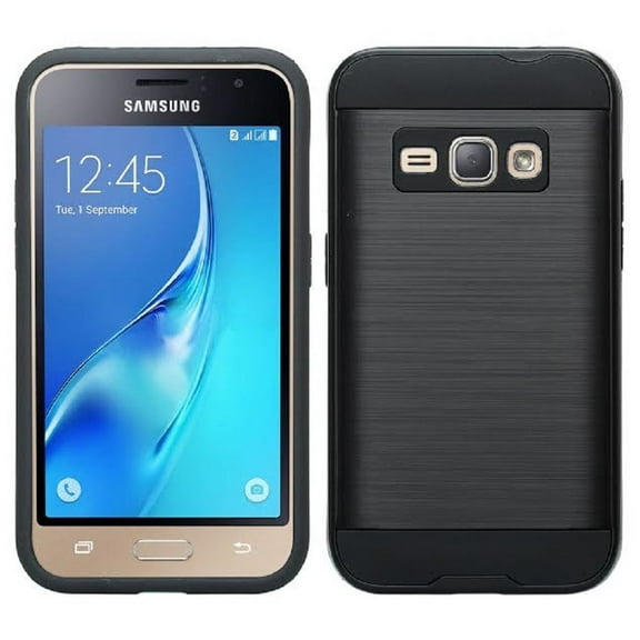 Samsung Galaxy J1 2016 / AMP2 Hybrid Metal Brushed Shockproof Tough Case Cover