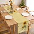 thumbnail image 3 of Yellow Sunshine Sunflower Table Runner - 36 Inch Long, Kitchen Dining Table Runner Dresser Scarves, Pastoral Bees Farmhouse Floral Farmhouse Decor for Coffee Tables Wedding Party Banquet, 3 of 8