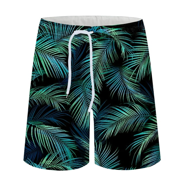 TIHLMK Men 3D Printing Breathable Seaside Vacation Beach Shorts Swimming Trunks