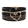 thumbnail image 3 of Pulsera de estilo de moda para mujer, pulsera magnética con diamantes de imitación y cuero artificial de PU suave, 3 of 5