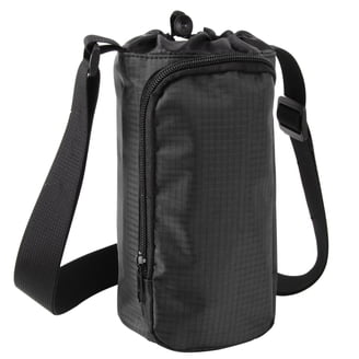 Made Easy Kit Neoprene Water Bottle Carrier With Adjustable Strap - Insulating Holder For 40oz Bottles (Purple Stained Glass)