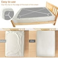 thumbnail image 4 of Sheet Straps, Fitted Sheet Clips Under Mattress Keeping Sheets in Place, Bed Sheet Holder Straps for Twin, Full, Queen, King(White), 4 of 5