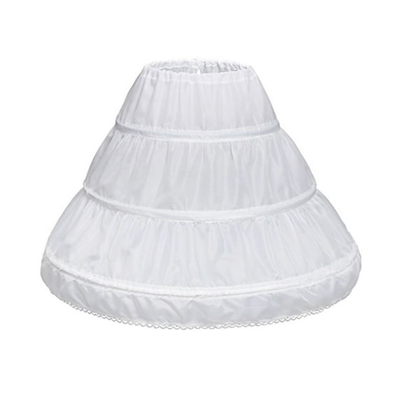 URTERYSER Children Princess Skirt Petticoat Girls Wedding Dress with Hoop Skirts Accessori White