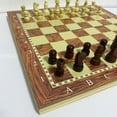 thumbnail image 2 of Tignapoo Ensemble de Jeu de Stratégie en Bois Pliable 3-en-1 - Comprend des Échecs, des Dames et du Backgammon - Conception Magnétique Compacte pour un Rangement Facile et le Voyage, 2 of 7